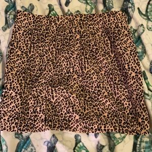 Animal print body con skirt